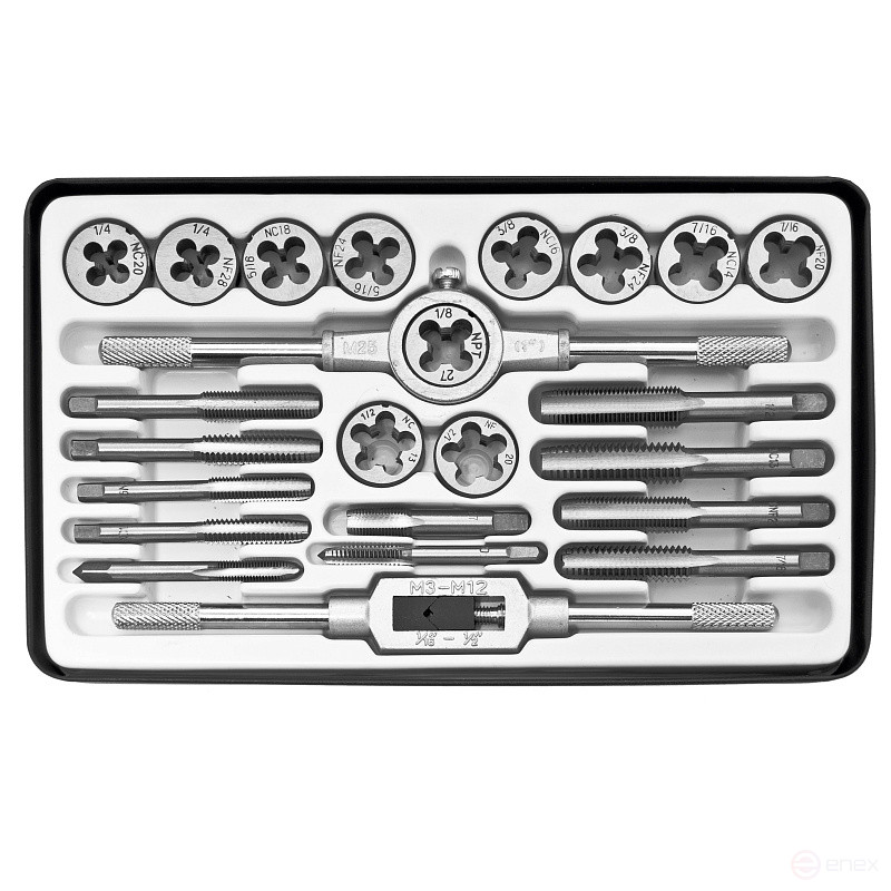 Set of taps and dies ER-00242:inch 24pr.(metal. case) EUREKA /1