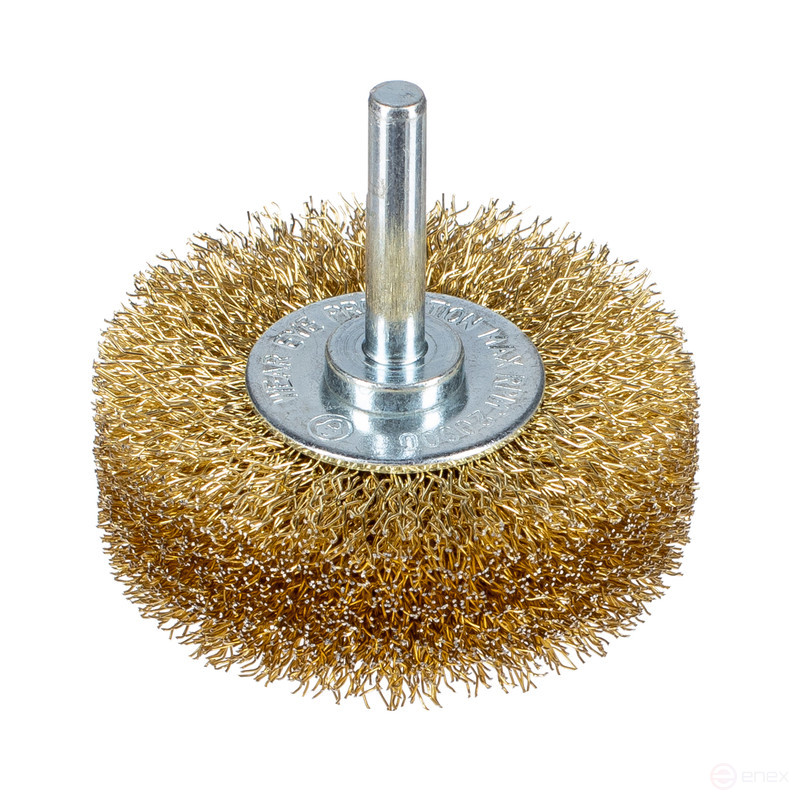 Щетка 859 диск., гофр. ЛАТУНЬ для дрелей хв 6 мм D 60х18 мм BS 0,3 уп. 1/24/72