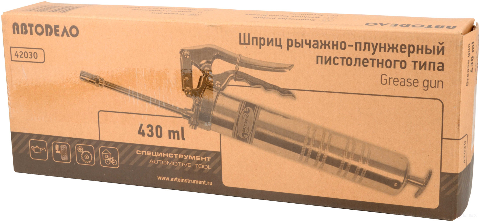 Шприц плунжерный с пневмоприводом 400мл (АвтоDело PRO) 42020