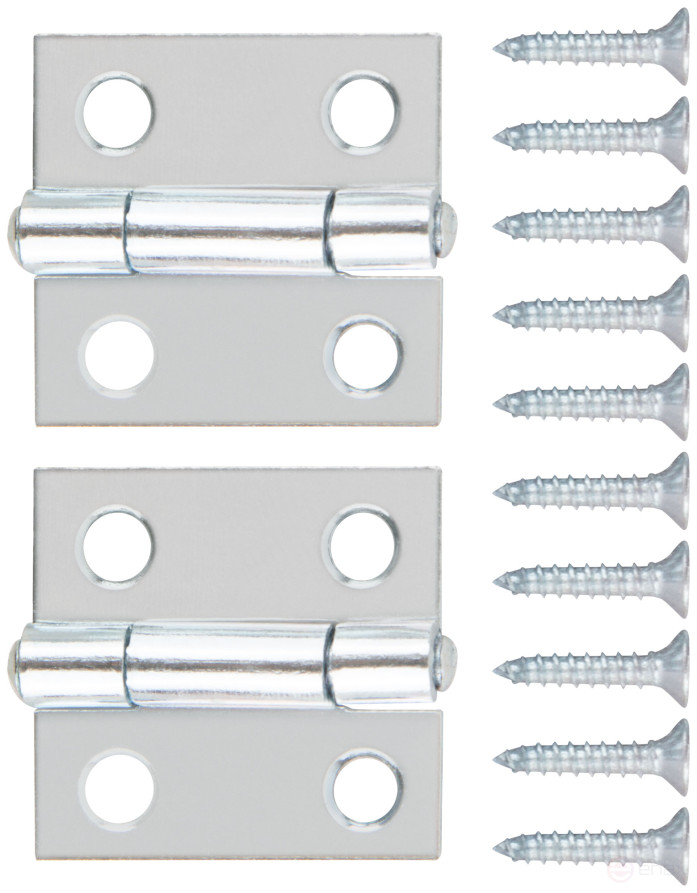 Universal hinges, set of 2 pcs., zinc 25 x 24 mm