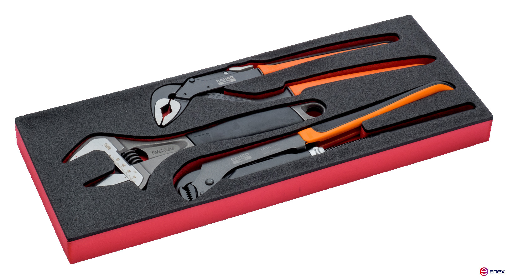 Fit&Go Набор разводной ключ/переставные клещи/трубный ключ в ложементе, 3 предмета