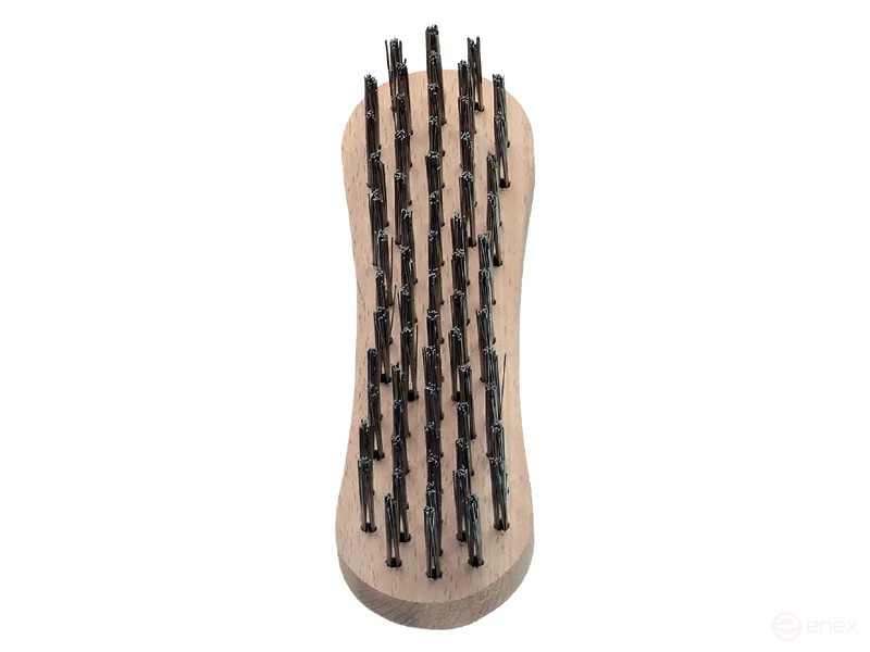 Щетка ручная, 5 рядная, 200х60х18 мм, стальная проволока STA 0,35 мм, высота ворса 35 мм