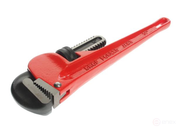 Pipe wrench 14" (350mm) American type, gripper up to 60mm JTC