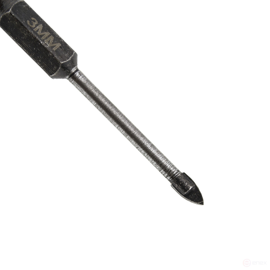 Сверло по кафелю и стеклу 3 мм, HEX, Чеглок (600/1200)