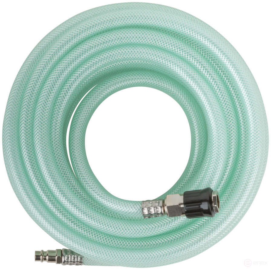 PVC reinforced extension hose with quick-release connectors, diameter 10x15 mm, 10 m