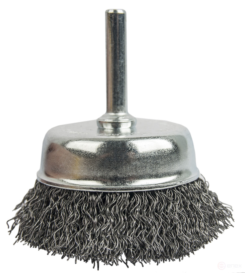 Кордщетка для дрели чашеобразная мягкая ПРАКТИКА 63 мм, хвост 6 мм