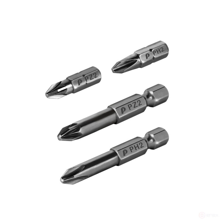 Set of PRACTICE "Profi" bits 4 pcs PH2, PZ2 x 25mm, PH2, PZ2 x 50mm, blister (036-544)