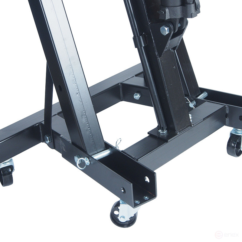 Кран подкатной ER-11314 для снятия двигателя, грузоподъемность 1т подъем 2200мм складной (в 2-х коробках) ЭВРИКА /1 NEW