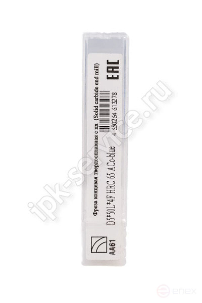 Фреза концевая ц/х тв.сп. ф6 L=50 Z4 nACo-blue для закал.ст. 65HRC