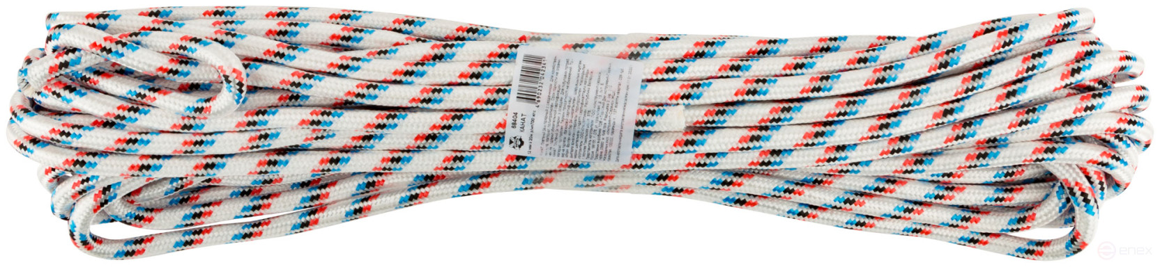 Канат полипропиленовый 24-х прядный с сердечником 12 мм х 20 м, р/н= 700 кгс