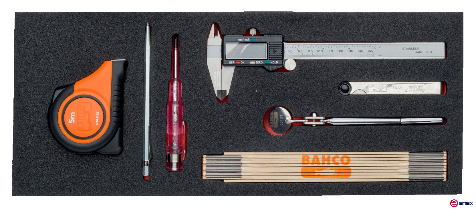 Fit&Go Measuring tool set in a bed, 7 items