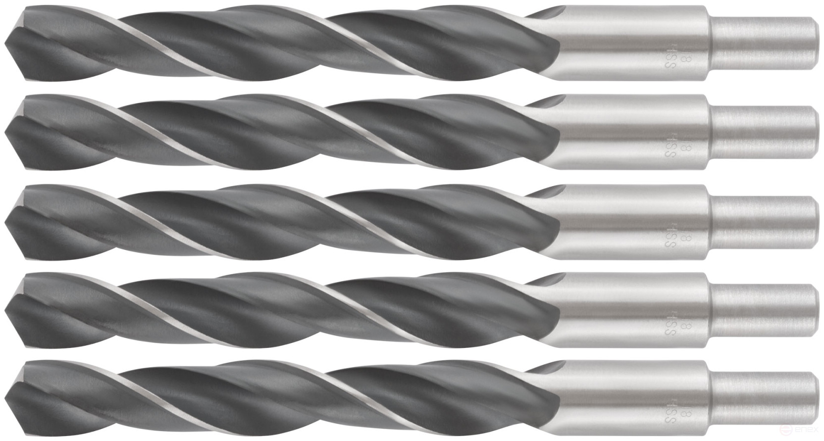 Сверла по металлу HSS черненые 18,0x191 мм (5 шт.)