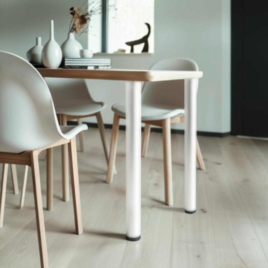 Опора меб. круглая d60 h710, белый AKS