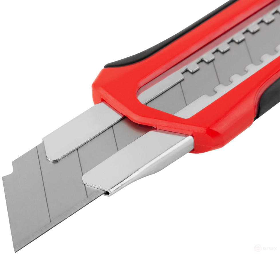 Нож технический "Рубин" 25 мм усиленный, прорезиненный