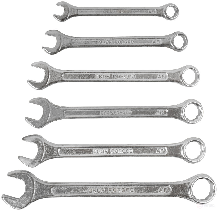 Ключи комбинированные в пластиковом держателе, набор 6 шт. ( 8-17 мм )