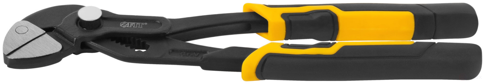 CrV adjustable pliers, quick adjustment, flat jaws without notches, Profi 250 mm (38/38 mm)