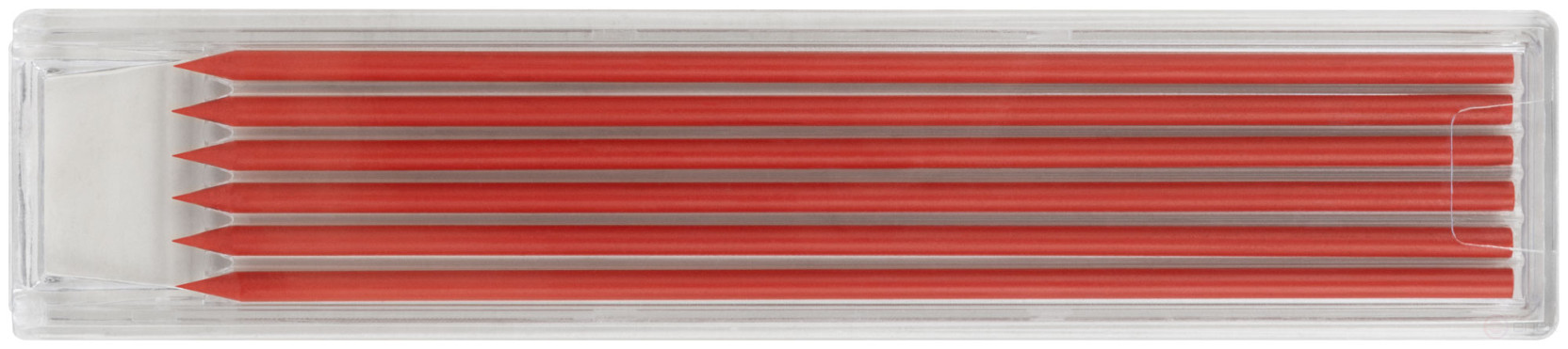 Replaceable pencils for construction pencil, red, 6 pcs.