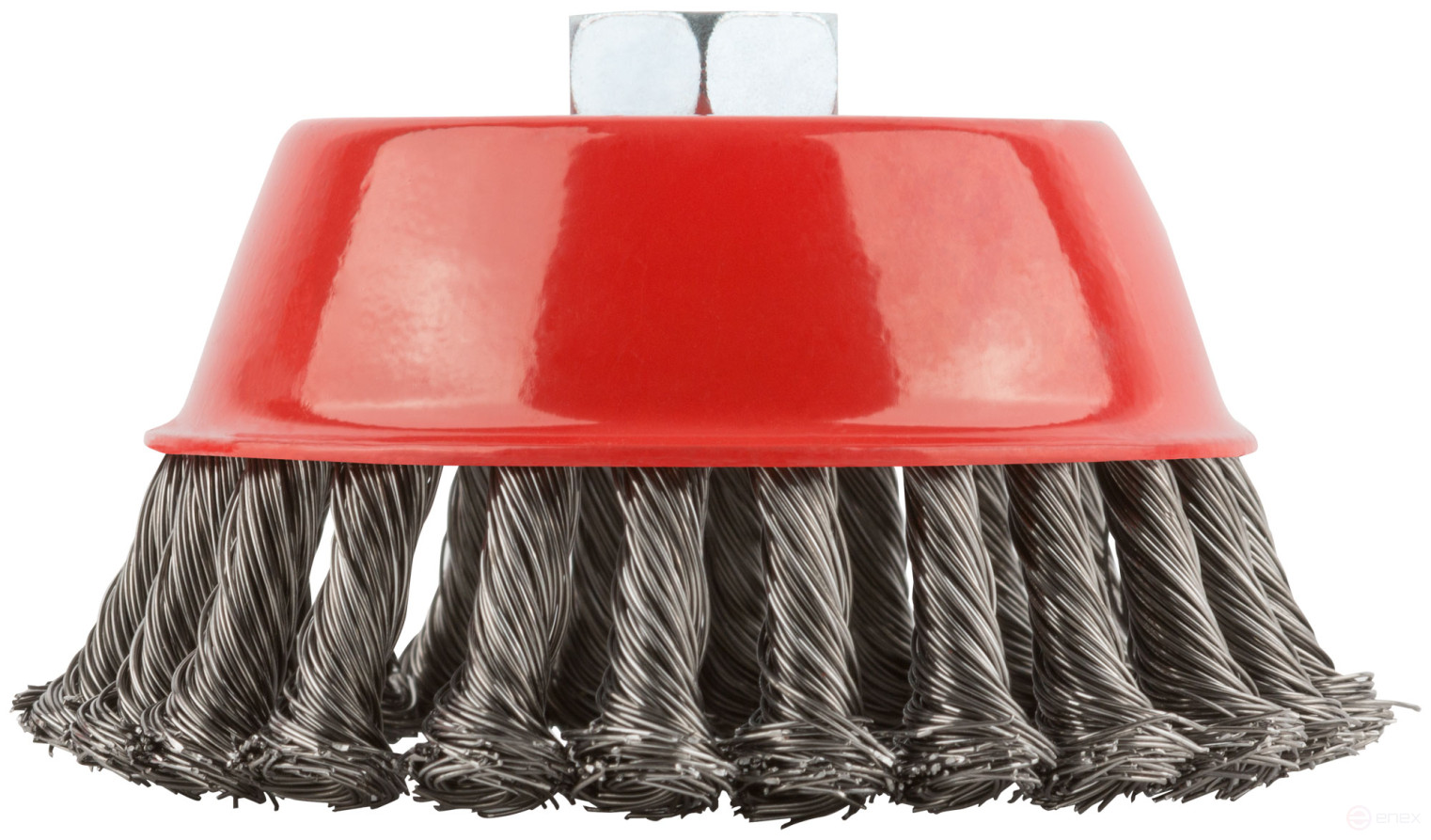 Cup plate, nut M14, steel twisted wire 125 mm