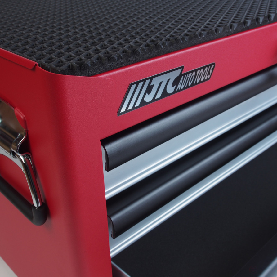 Ящик для инструмента 3 секции средней глубины красный JTC