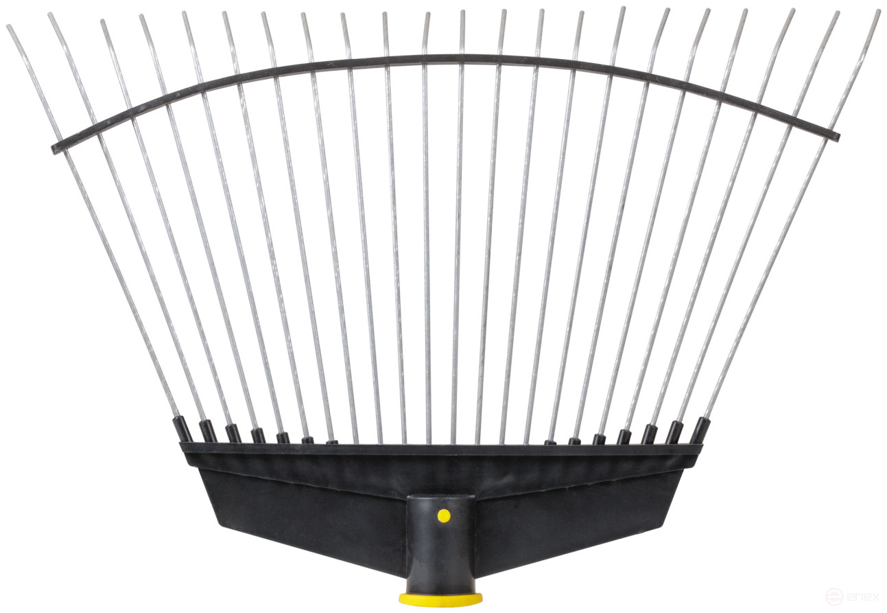 Грабли веерные проволочные (пластмассовая основа), 22 зуба, 290х430 мм, без черенка