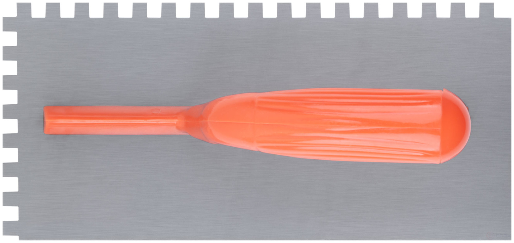 Гладилка стальная с пластиковой ручкой, 280х130 мм зубчатая, зуб 8х8 мм