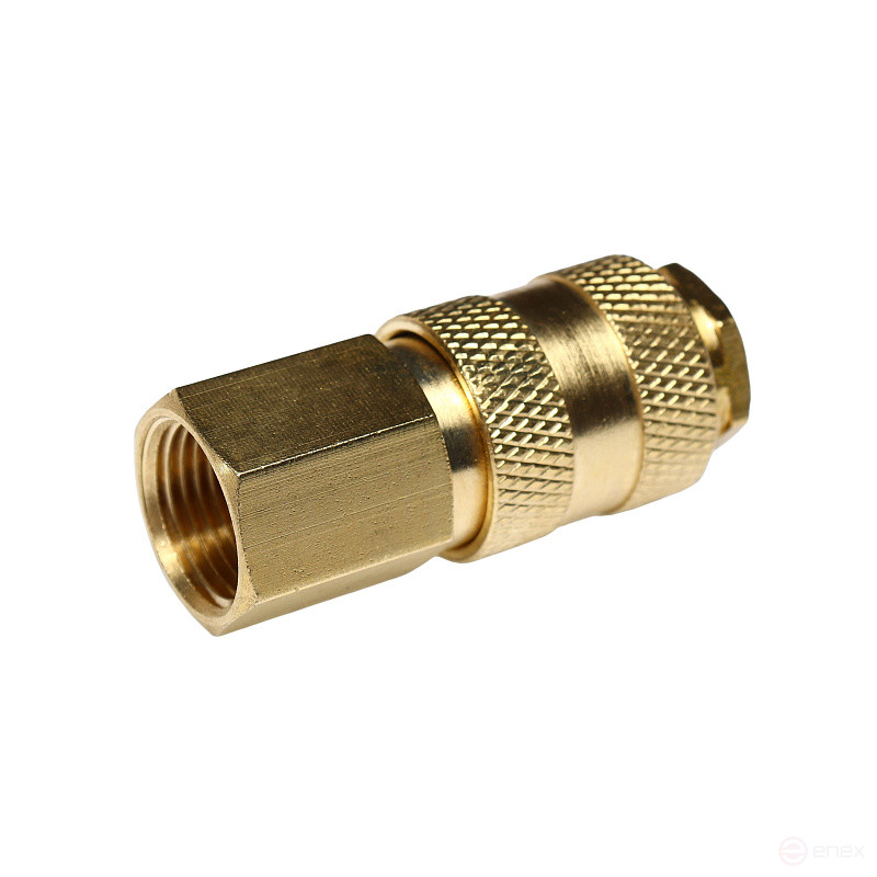 Быстроразъем пневматический ER-BSE1-3SF:с клапаном с внутренней резьбой 3/8" ( латунь) ЭВРИКА /1/10