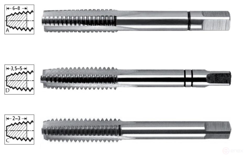 Метчик ручной (компл. из 3-х шт) M2x0,4 HSS-Е DIN352 ISO 2(6H) ToolPro