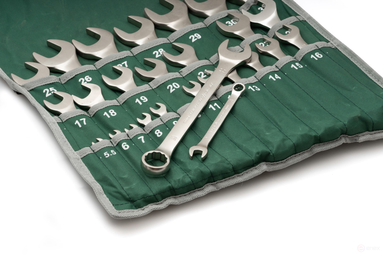 Набор ключей комбинированных 27 шт, (5.5,6,7,8, 9,10,11,12,13,14,15,16,17,18,19,20,21,22,23,24,25,26,27,28,29,30,32 мм) планшет тетрон.