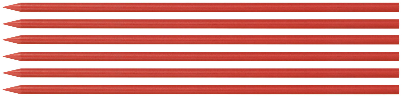 Replaceable pencils for construction pencil, red, 6 pcs.