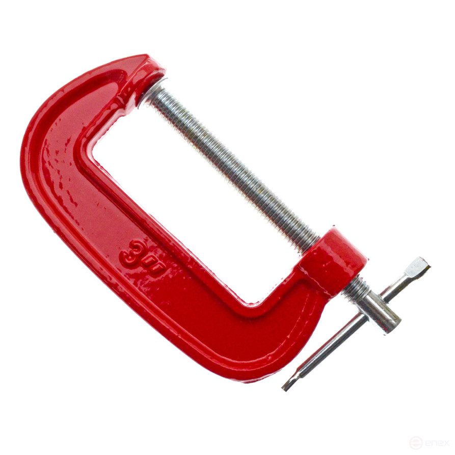 Clamp, type G, cast iron, 3" (75mm), Cheglock