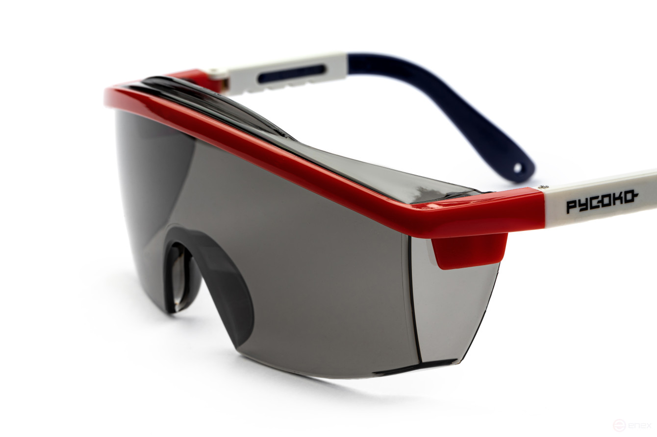 Aviator Grey safety glasses of the RUSOKO trademark