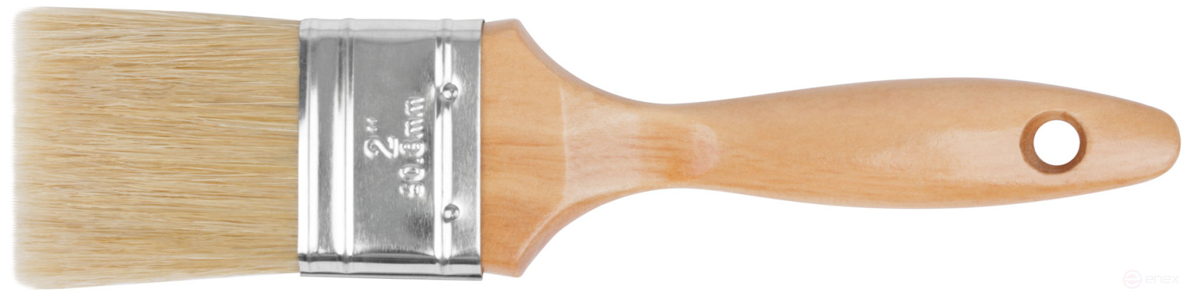 Кисть флейцевая "Профи", натур.светлая щетина, деревянная ручка 2" (50 мм)