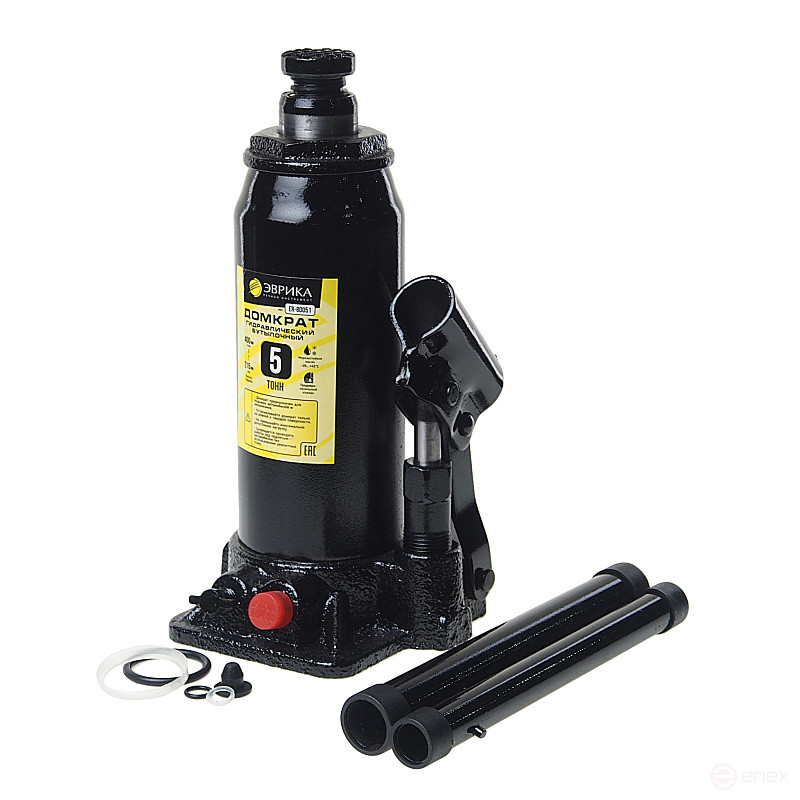 Hydraulic jack ER-80051 bottle with 5t valve, repair kit (lifting height 215-400mm) EUREKA /1/5