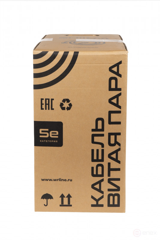 WRline WR-UTP-4P-C5E-LSZH-GY Кабель витая пара, неэкранированный U/UTP, категория 5e, 4 пары (0,50 мм), одножильный, внутренний, LSZH, нг(A)-HF, серый, 305 м