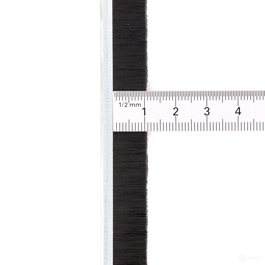 Strip brush linear sealer 2500*15*4 , pile height 11 mm PPL black 0.15 (EB-1105)