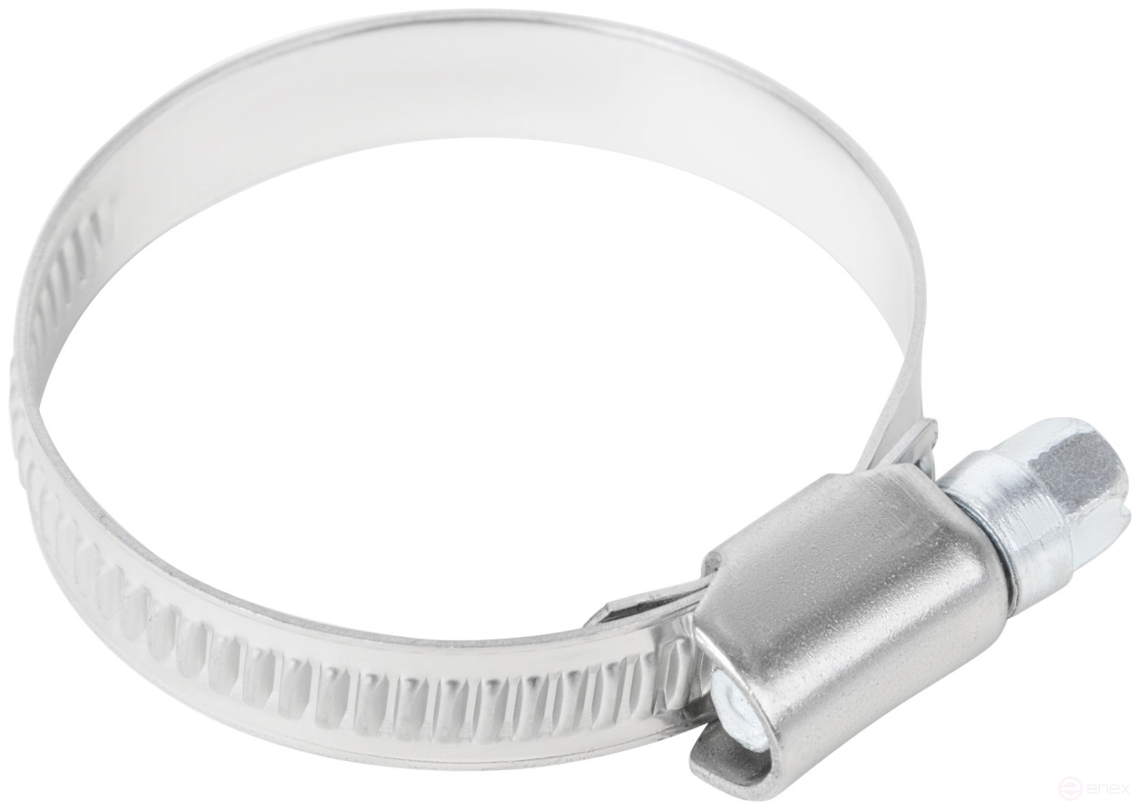 Хомут обжимной накатной, ширина 9 мм, нерж.сталь 30-45 мм