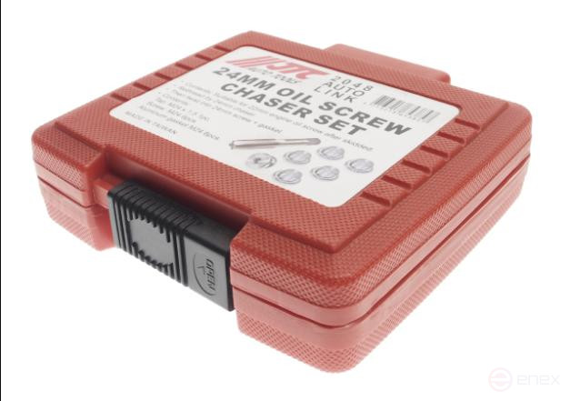 Набор инструментов для ремонта резьбы маслосливных отверстий 24мм в боксе JTC