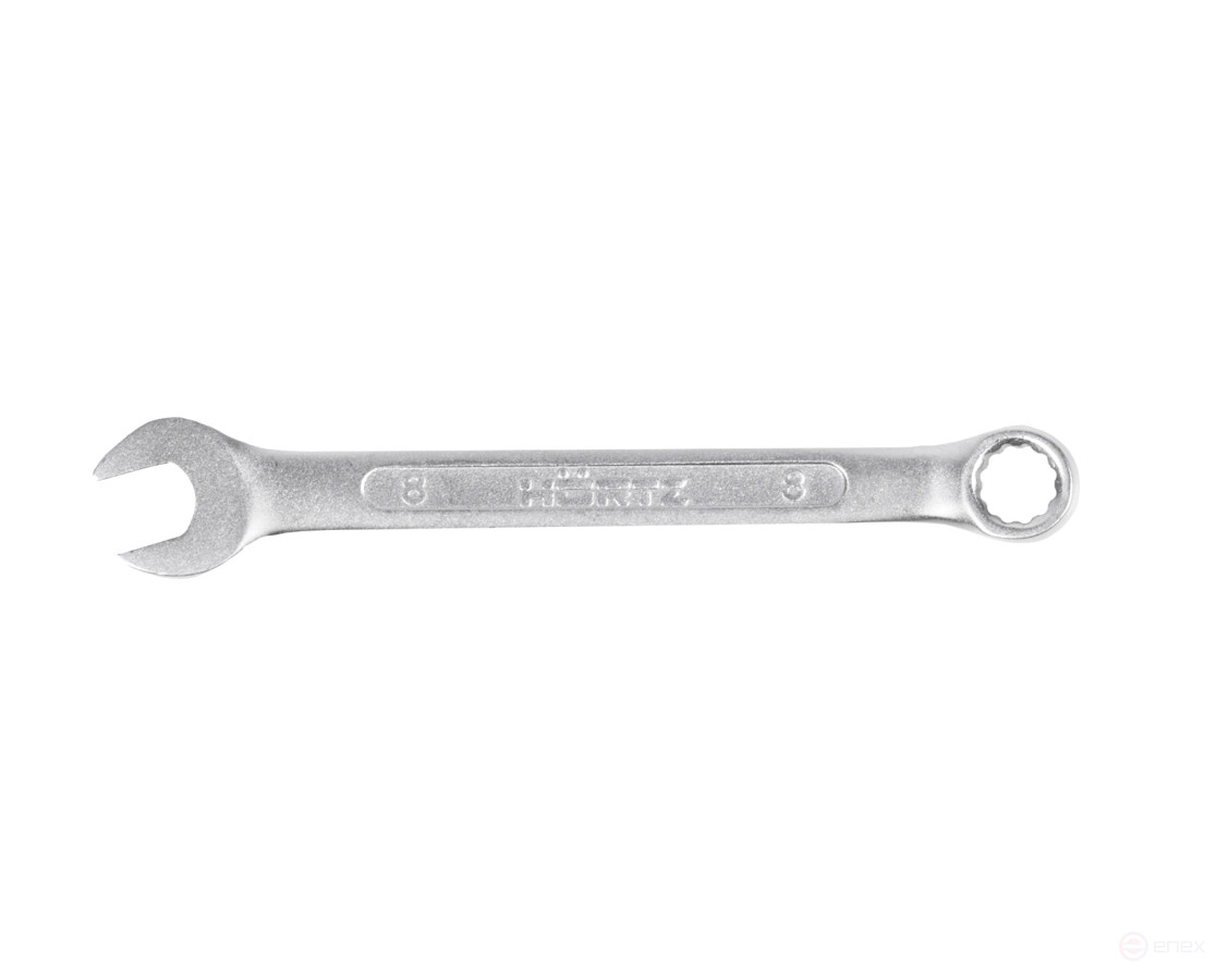 Ключ гаечный комбинированный 8х8 хромирование HORTZ