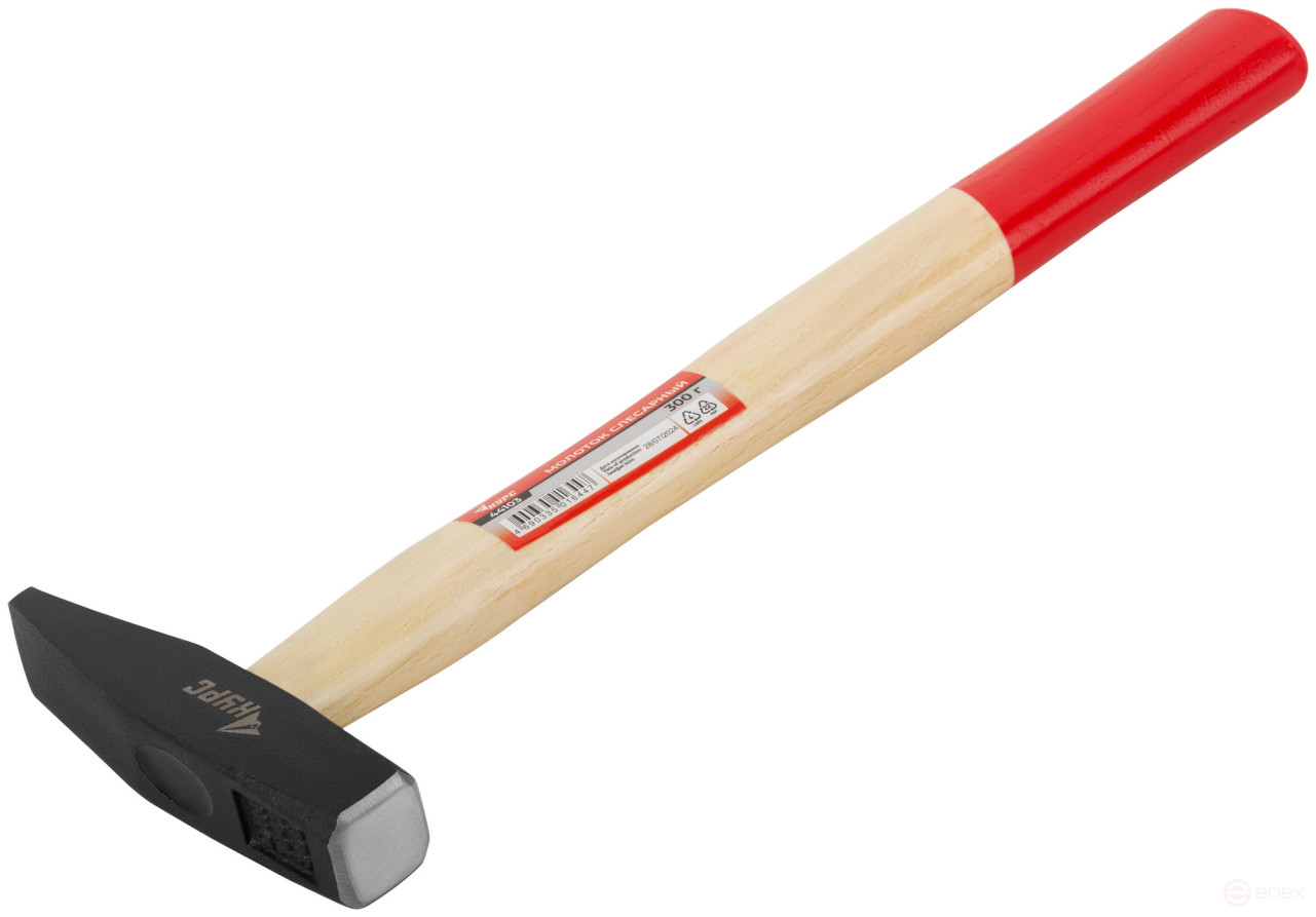 Молоток слесарный, деревянная ручка "Оптима" 300 гр.