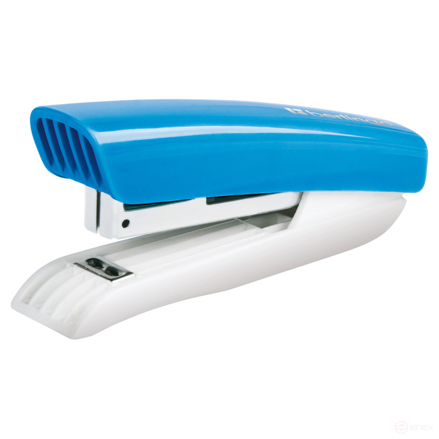 Stapler No. 10 Berlingo "Blitz" up to 10 liters., plastic case, blue
