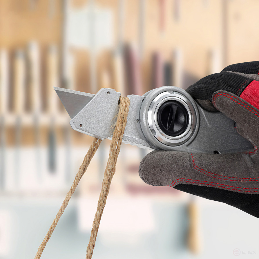 Universal Folding Knife with interchangeable blades with backlight WP211009 WORKPRO