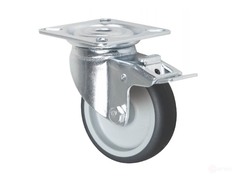 Wheel support d.50 mm hardware mounting plate with brake