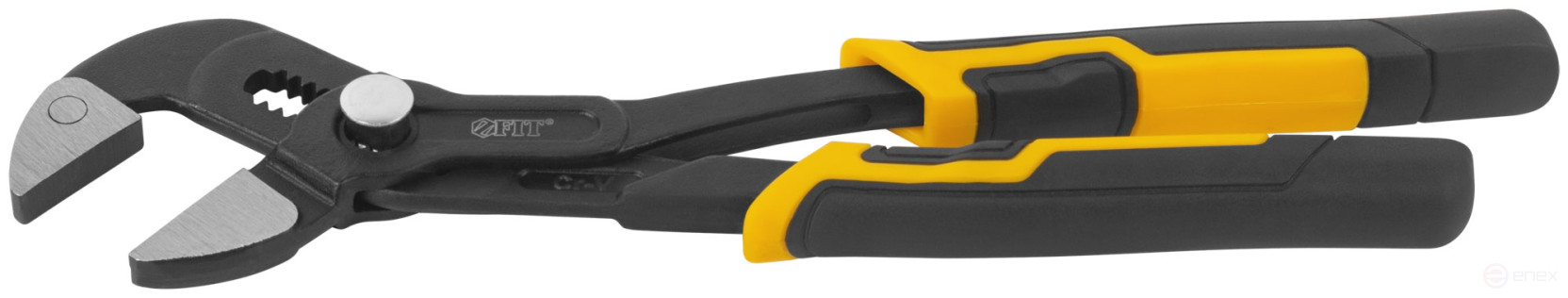 CrV adjustable pliers, quick adjustment, flat jaws without notches, Profi 250 mm (38/38 mm)