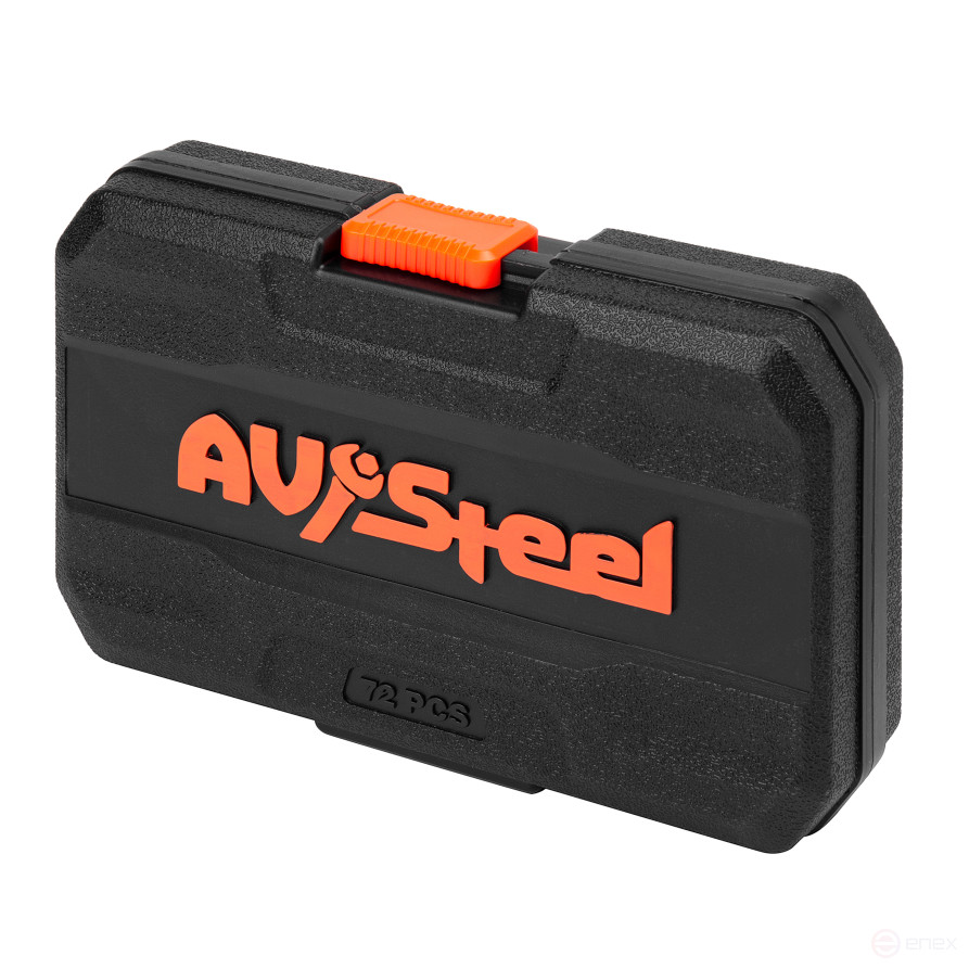 Набор инструментов AV Steel 72 предмета, 1/4, профессиональный