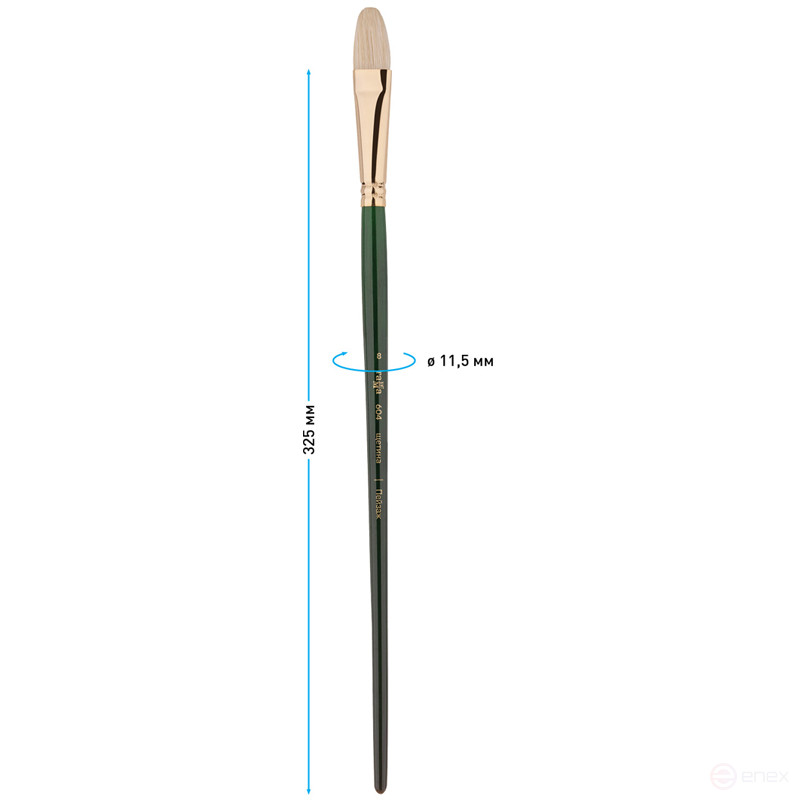 Brush artistic bristles Gamma "Landscape", flat-oval No.8, long handle