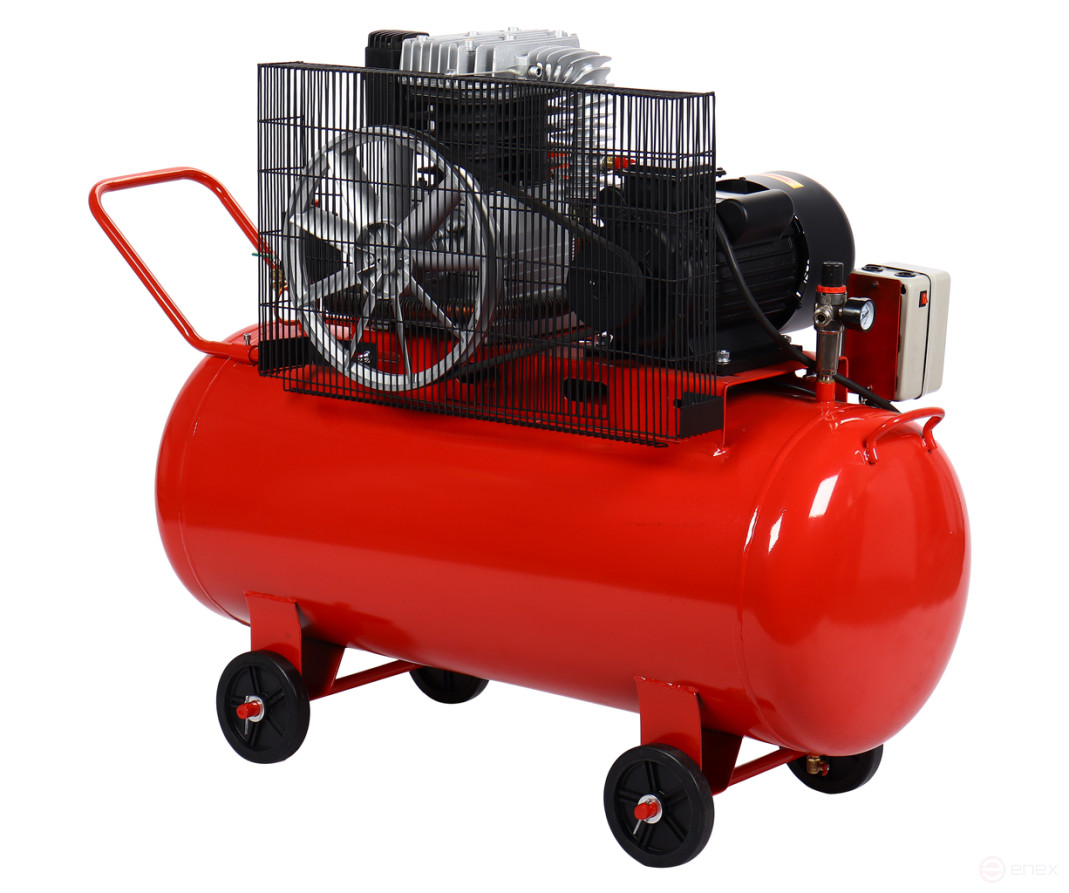 Компрессор пневматический 220В 4.0кВт 8атм. 500л/мин. ресивер-200л поршн. ремен. одноступенчатый GTE