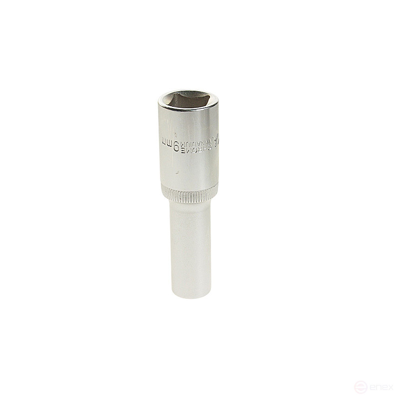 Головка торцевая 9мм 1/2" 6-гранная глубокая L=80мм ЭВРИКА ER-91502 1/160