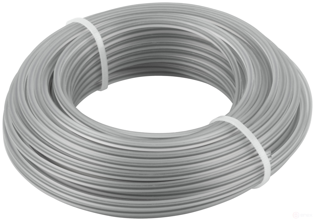 Fishing line for garden trimmers reinforced, polyamide core, "Square" 2,4 mm x 15 m