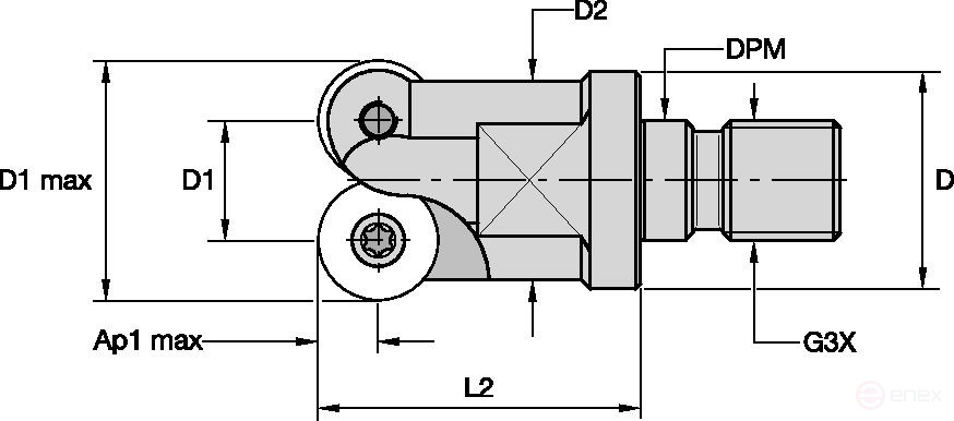 Фреза 32E02R043M16SRD16