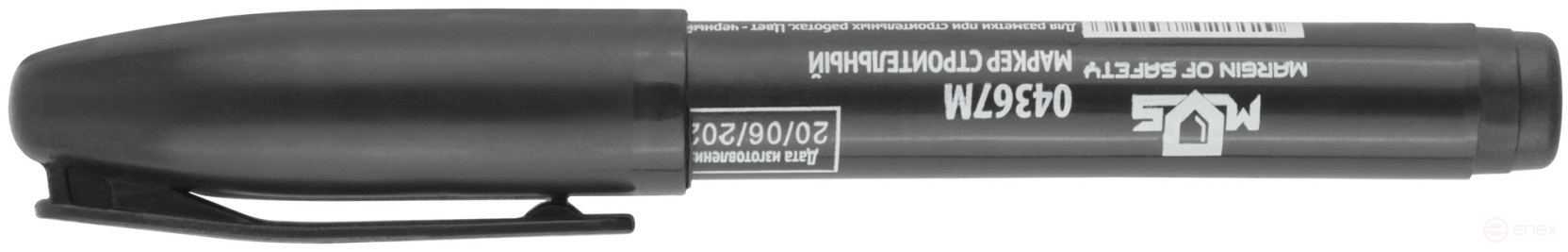 Permanent construction marker, black